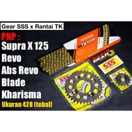 Gear set SSS SUPRA X 125 KHARISMA ABSOLUT REVO BLADE SUPRA FIT 428 TK