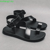Korean Cool Fashion Men's Leather Gladiator Sandal Formal Design Beach Shoes Breathable Waterproof H