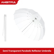 AMBITFUL 105cm 130cm 160cm Deep Parabolic Black Silver White Reflective Umbrella Studio Light Umbrel