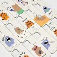 🇰🇷 【 Korean Phone Cases 】 MBTI Slim Hard Cover Design Compatible for iPhone 16 15 14 13 12 11 X XS X