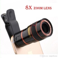 Hot sale mobile phone universal telescope 8X zoom lens black color for iphone samsung smart phones