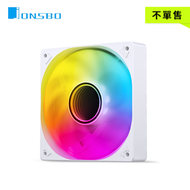 【不單售】Jonsbo 喬思伯 SL-120 反向風扇 白 (PWM/ARGB燈效/魔幻無限鏡面/1500 RPM/3年保固)*3顆