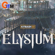 KITBASH3D - ELYSIUM | FUTURISTIC UTOPIA 3D CITY ASSET PACK | DIGITAL DOWNLOAD | BLENDER UNITY UNREAL