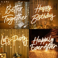 Happy Birthday Neon Sign,Neon Happy Birthday Sign,Happy Birthday Led Sign Backdrop,Customized led