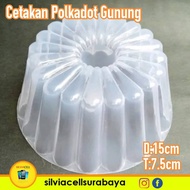 Cetakan Plastik Puding Agar Polkadot Gunung 15 cm