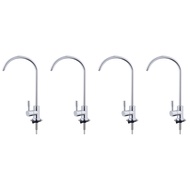 4 Set 1/4 Inch Stainless Steel Faucet Water Filter Tap for Kitchen Sink Rotation Faucet Fast Connect