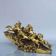 Copper Horse Ornaments Pure Copper Nine Horses Pentium Horses to Success Zodiac Horses Fortune Horse