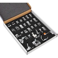 Set Kaki Penekan Mesin Jahit 32 Keping untuk Penyanyi, Abang, Babylock, Janome, Elna, Toyota, Rumah 