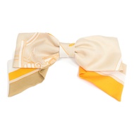 HERMES 絲質Ex Libris Grenelle銀扣髮夾/髮飾