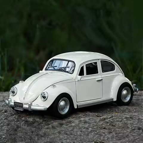 1:18 Beetle Alloy Car Model Diecasts Metal Classic Vehicles Car Model High Simulation Sound Light Co