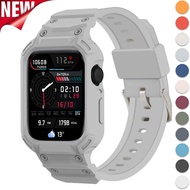 Rubber Case and Band strap Compatible for Apple Watch series 10 46mm 42mm replacement strap Compatib
