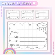 Set of 16 hand-painted notebook labels DREAMY 2025 version | Aimee Aimee Aimee Aimee|