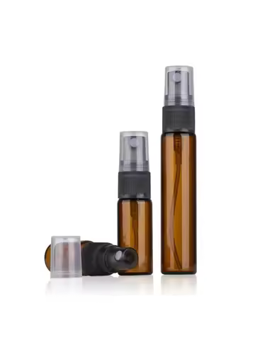 50pcs 3ml 5ml 10ml Spray bottle Amber Glass Perfume Bottle Container Perfume Atomizer Essential Oil 