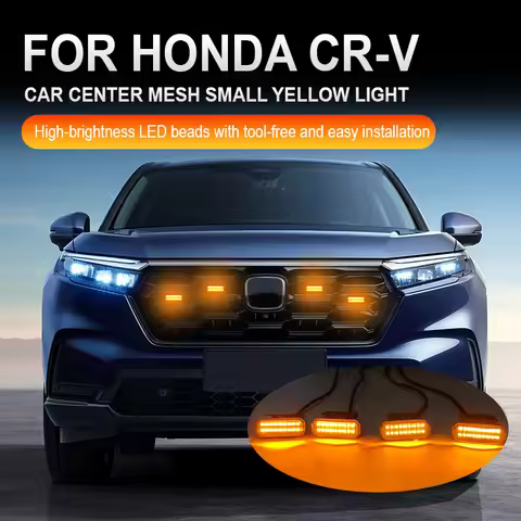 LED Car Lights Front LED Grille Lights With Harness Eagle Eye Lamp For HONDA CR-V center mesh small 