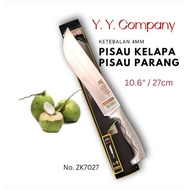 Zelex New Coconut 5cr15mov Knife ZELEX Stainless Steel 4mm Thick10.6" Pisau Potong Kelapa Pisau Para