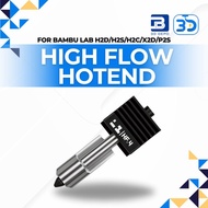 Bamboo Lab H2D/H2S/H2C/X2D/P2S High Flow Hotend Replacement with Hardened Steel Nozzle