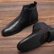Size 39~48 Men Chelsea Boots Italian Style Ankle Boots Split Leather Upper Men Boots