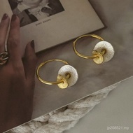 Texture Feeling All-Match Niche Design Feeling Yuan Contrast Color Earrings Female High-End Design F