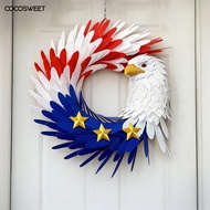 COCO  Patriotic Wreath 4th of July Decor 250th Anniversary Eagle Wreath 4th of July Patriotic Door S