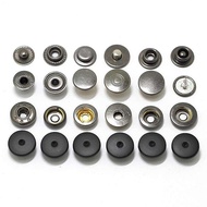 12MM Black Groove Round Snap Button Down Jacket Concealed Button Denim Button Button Coat Button But