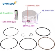 69W-11631 Piston Set STD for Yamaha 4T 25HP 30HP 40HP 50HP 60HP Boat Motor 69W-11631-00-97 65mm
