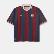 Barcelona 125 Anniversary Football Retro Jersey Short Sleeve T-shirt Levan With Striped V-neck Polo 