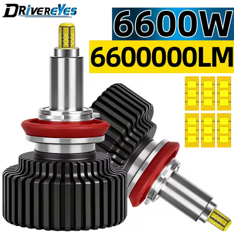 H11 H1 H7 LED For Lens 360 3D CSP 6600W H4 H27 880 881 9005 HB3 9006 HB4 9012 HIR2 H8 H9 H18 Plug&Pl