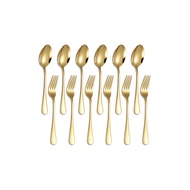12 pcs Cutlery Set Stainless Steel Cutlery Spoon Knife Fork Cutlery Set Tableware Sudu Garfu