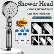 Shower Head High Pressure 5 Filter Modes Shower Head Set with 5 Filter High Pressure Wate Spray Mode