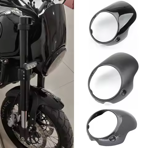 Motorcycle Headlight Fairing Cafe Racer 8inch Windshield Cover for Triumph BONNEVILLE T100 T120 For 