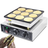 9 Large Hole Electric Heating Muffin Maker Commercial Round Dorayaki Maker Snack Macaron Electric Ca
