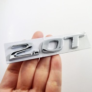 1 x Metal 2.0T Letter Car Auto Rear Trunk Emblem Sticker Badge Decal Replacement Output 2.0T