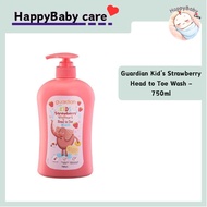 Guardian Kids Strawberry Head to Toe Wash 750ml Ready Stock Malaysia