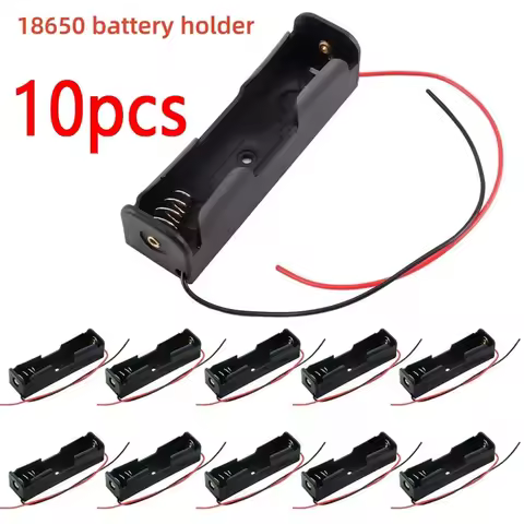 10pcs 18650 Power Bank Cases 1X 3.6V-4.2V 18650 Battery Holder 18650 Storage Box Case 1 Slots Batter