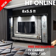 [HT ONLINE] 8ft Modern TV Cabinet  Wall Mounted Tv Cabinet  Hall Cabinet Kabinet TV Gantung Rak Tv