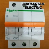 MCB DOMAE Schneider 40A/50A/63A 3 Phase 3p 3phase mcb Schneider