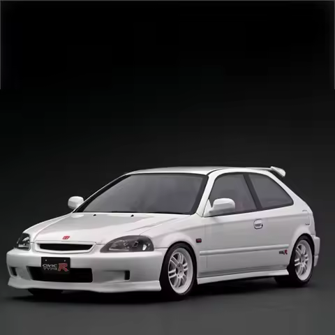 Resin Material 1:18 Scale Honda Civic EK9 Type R Unlimited Resin Simulation Static Car Model