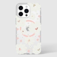 kate spade New York - 保護硬殼適用於 iPhone 15 Pro Max MagSafe 手機殼 - 經典牡丹色/奶油色 #KS052612