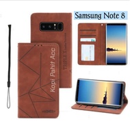 Casing Samsung Galaxy Note 8 Flip Cover Wallet Holster Hp Case Wallet Leather Cover