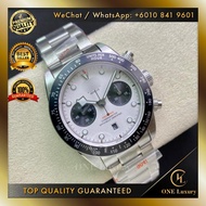 🔥SWISS TOP QUALITY🔥  TUD0R BLACK BAY CHRONOGRAPH WHITE DIAL "PANDA" ON STAINLESS STEEL BRACELET 7936
