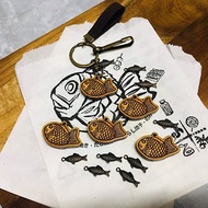 萌系迷你鯛魚燒 鑰匙圈 日本風味鑰匙圈 鯛魚燒鑰匙圈