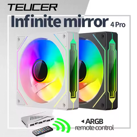 Teucer Infinite Mirror 4Pro 120m PC Case Fan PWM ARGB Water Cooler CPU Cooling Ventilador Unlimited 
