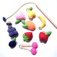 毛氈水果釣魚套裝益智玩具可愛