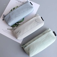 clear pencil case pen holder desktop organiser Simple Small Fresh Cotton Pencil Bag Girl Cute Cat Pe