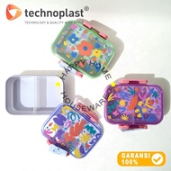 TECHNOPLAST T+ Cherry Lunch Box with 750ml Dividers, Bpa-Free Children's Lunch Box Food Storage Cont