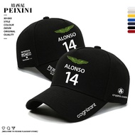 Aston Martin Team Alonso 14 Stroll 18 F1 Formula 1 Baseball Cap Peaked All-purpose Match Cap Men's a