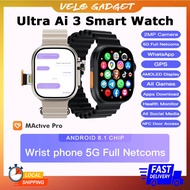 [Malaysia Stock] Microwear U21 Max 5G Ultra Ai 3 Smart Watch Super Amoled 2.06" Sim Card Wifi Camera