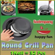 Hebat Bbq , Ultra Grill Pan , Round Grill, Panggangan Grill Bbq, Bbq