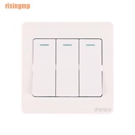 Wall Switch 1/2/3/4 Gang 1Way Button Wall Light Switch On / Off Push Button