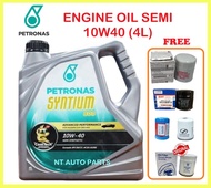 COMBO PACKAGE ! Petronas Syntium 800 10W40 10W-40 Semi Synthetic SN/CF Engine Oil 4L FOC Oil Filter